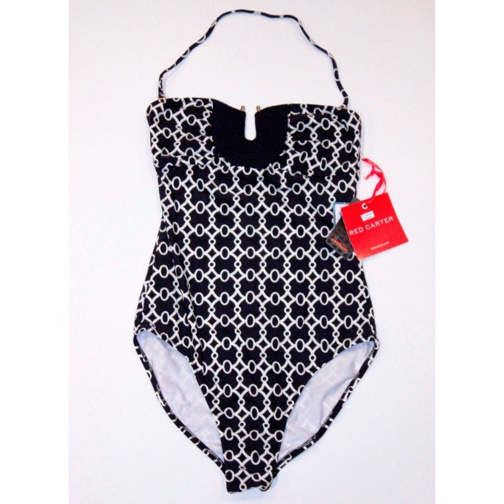 RED CARTER Tube BATHING SUIT Summer SWIMWEAR Beach (  S )